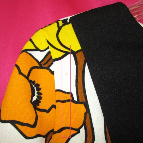 1970s vintage mod orange black dress headband size large 12 - Picture 5 of 6